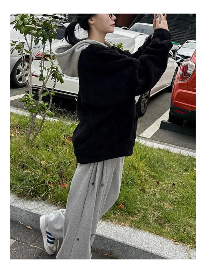[당일배송][양털/뽀글이]후드 플리스 투웨이 겨울 따뜻한 데일리 점퍼 3color 묶음할인중 상세 이미지 79