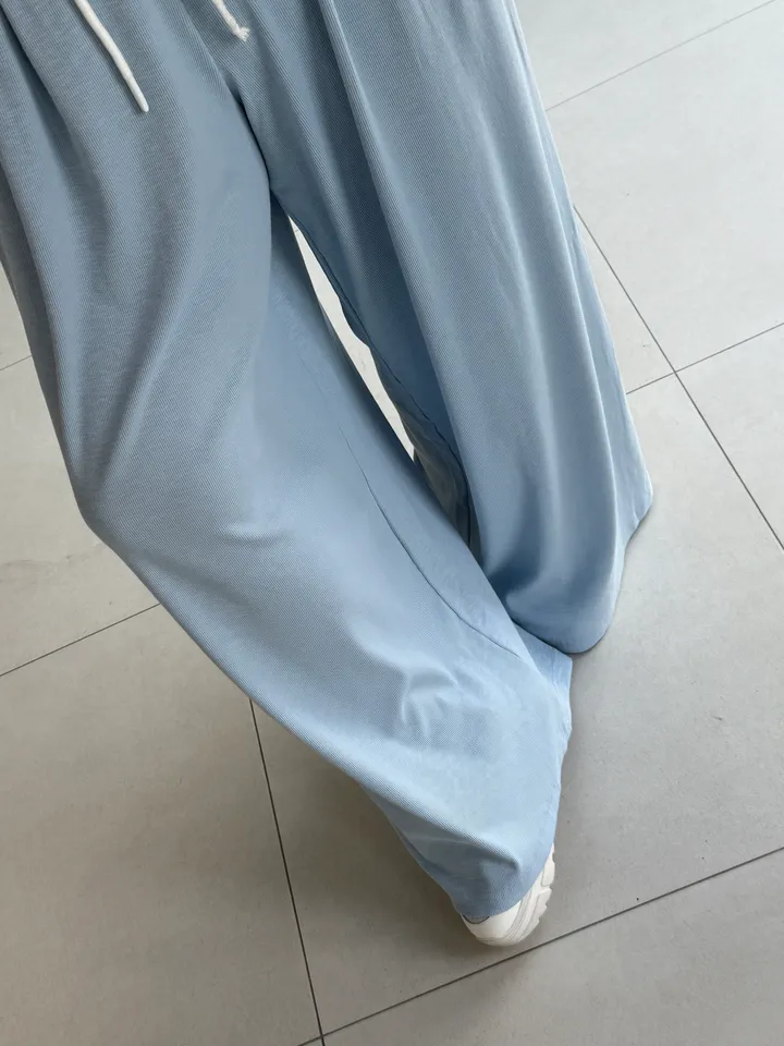 [필수템] 배색 밴딩 후들 롱 팬츠 (4color) 상세 이미지 46