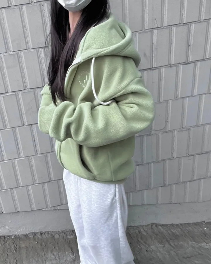 후리스 레터링 더비 투웨이 후드zip up -10col 상세 이미지 18
