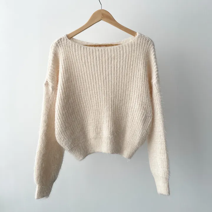Pine leaf boat nect crop knit 상세 이미지 38