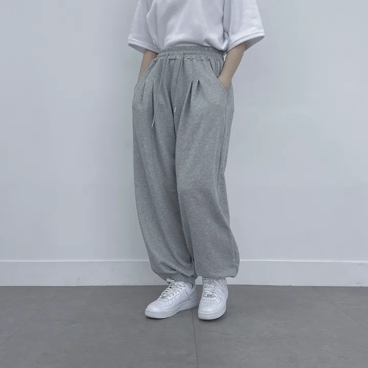 [우체국🚀/오늘출발/❤주문폭주❤/unisex/빅사이즈] 더블 핀턱 와이드 밴딩 조거 트레이닝 팬츠 4colors 상세 이미지 23