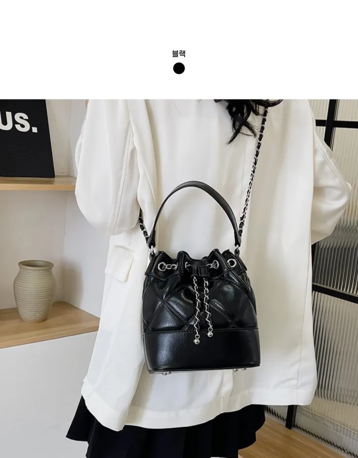 [당일출고🚀]묶음할인 3way 데일리 퀄팅 미니 복조리백 데일리 룩, 데이트, 여행, 학생, 직장인 패션백 상세 이미지 15
