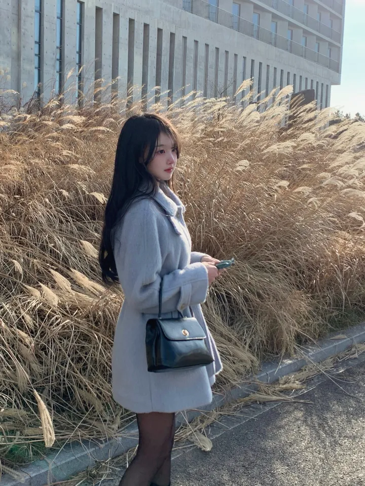 [ 인스타폭주/ wool 60% ] 헤이즐 하이넥 하프 울 누빔 코트 상세 이미지 12