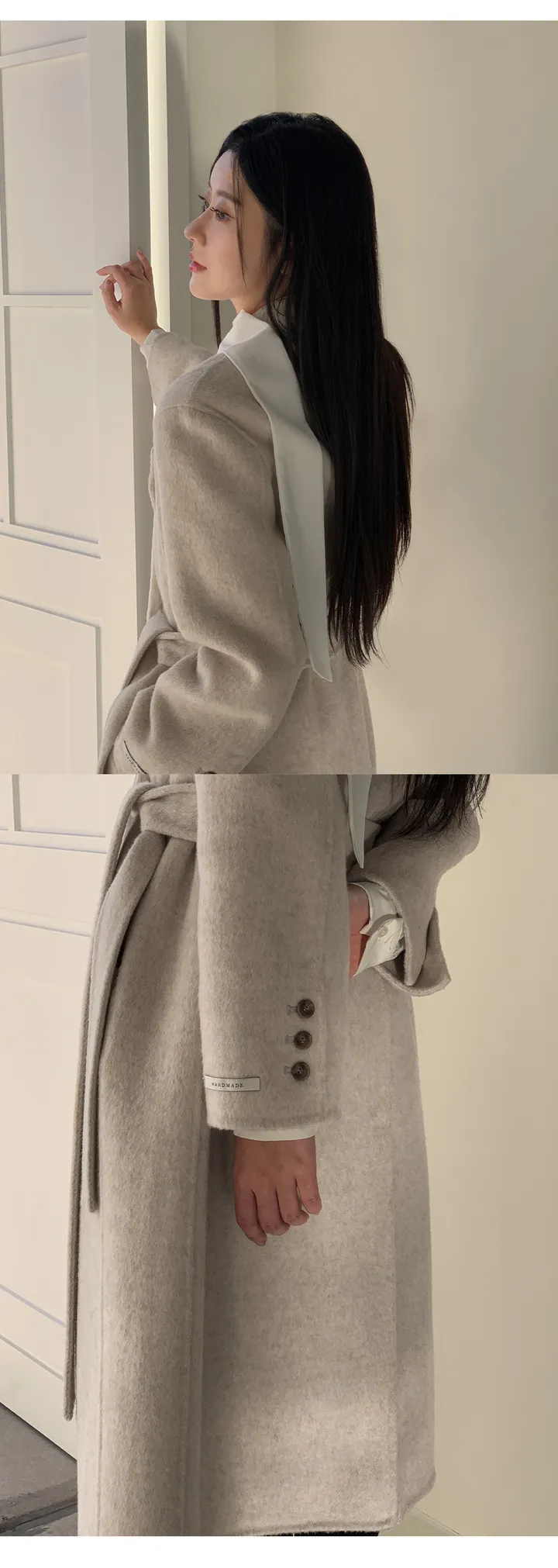 [자체제작/1만장돌파!/S-L] 브랜던 프리미엄 더블 울 핸드메이드 롱 코트 상세 이미지 99