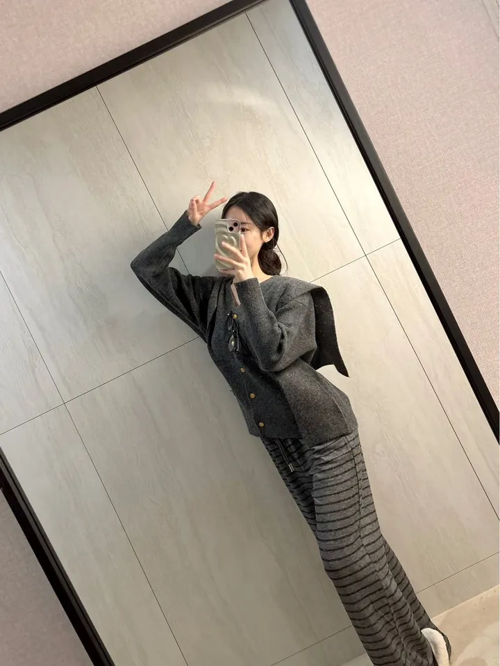 *숄 세트/강추! 여리 숄 니트 금장 가디건 *브이넥가디건, 숄가디건 상세 이미지 18