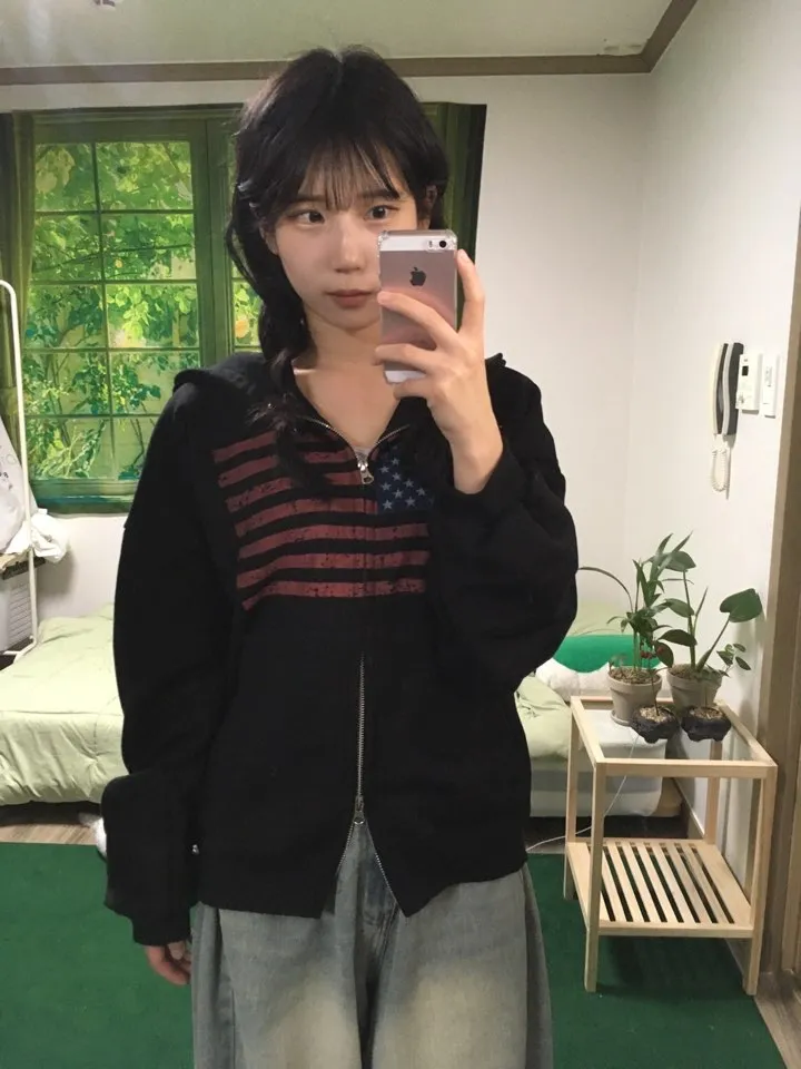 [최저가‎]⋆˚✿˖°아메리칸 성조기 미국 투웨이 후드 집업(2color) 상세 이미지 10