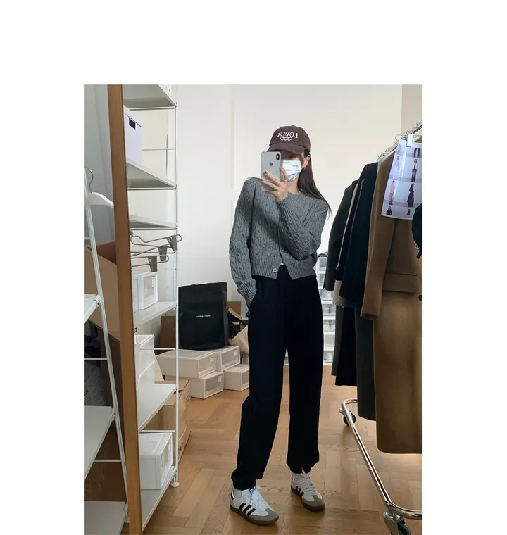 [모델소장/고퀄리티] 촘촘 람부탄 여성용 꽈배기 라운드 니트 가디건 (3color) 상세 이미지 4