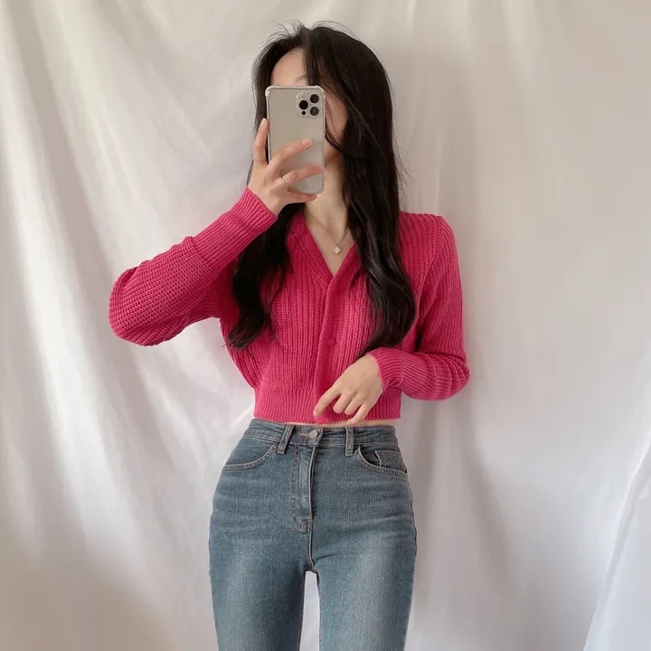[핏예쁨!] 하찌 브이 크롭 가디건 (3color) 상세 이미지 1