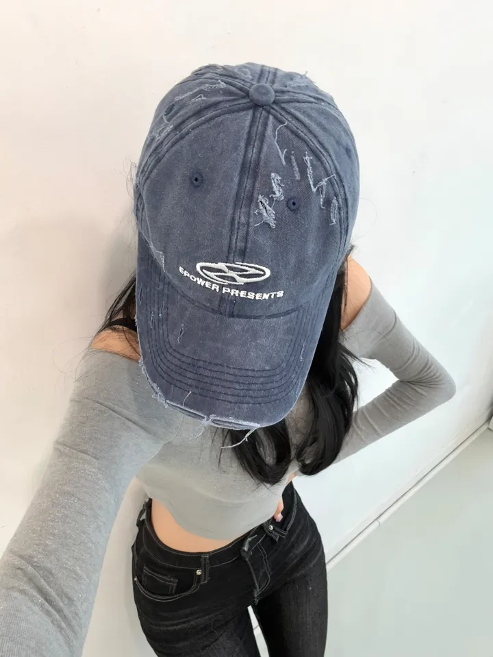 [🧢+팔찌+안경+캡가드증정❤/묶음할인✨] 캐피튜드 빈티지 리퍼 이파워 프리젠츠 볼캡 - 연예인핏 데일리 남녀공용 소두핏 레트로 소두핏 대두커버 연예인 아이돌 사계절 커플 모자 상세 이미지 54