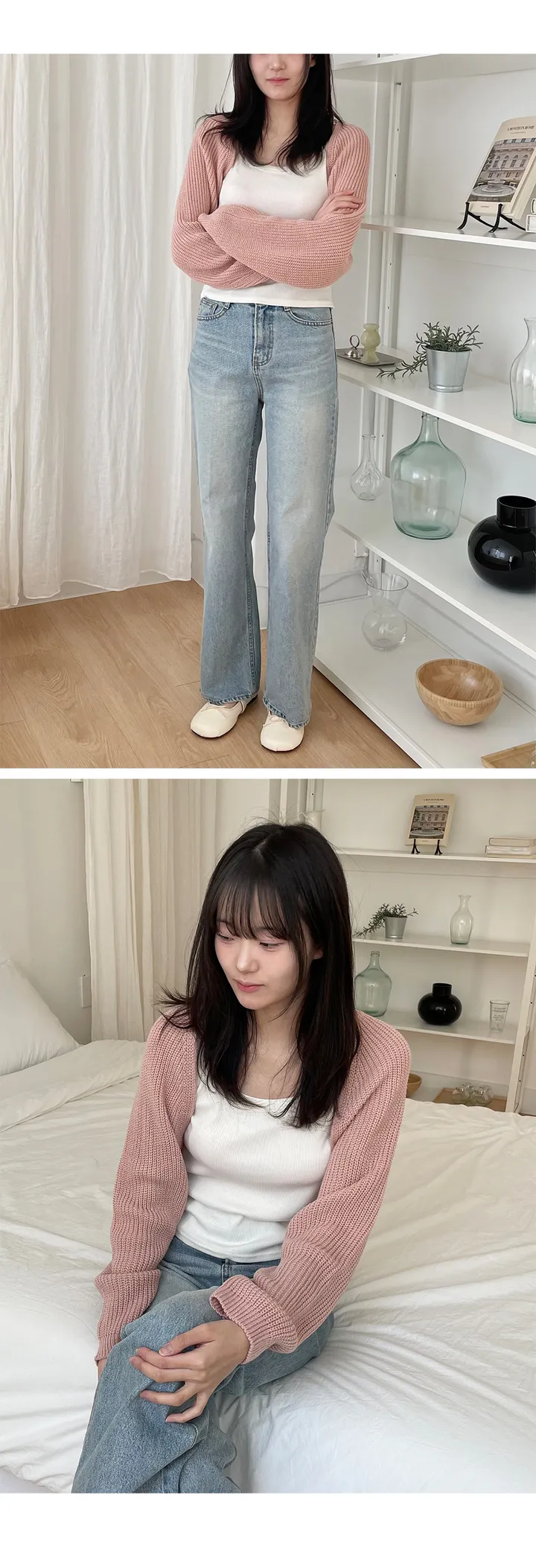 [3,000장판매][7color] 몬트 크롭 볼레로가디건 상세 이미지 10
