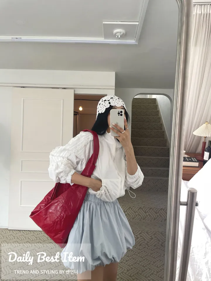 간절기 화이트레이스라인점퍼 상세 이미지 5