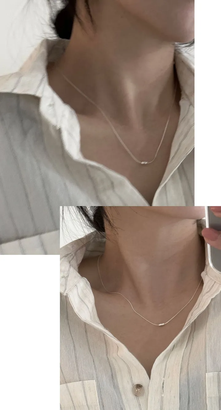 [silver92.5] 씬프리 데일리 실버 목걸이 (1color) 상세 이미지 7