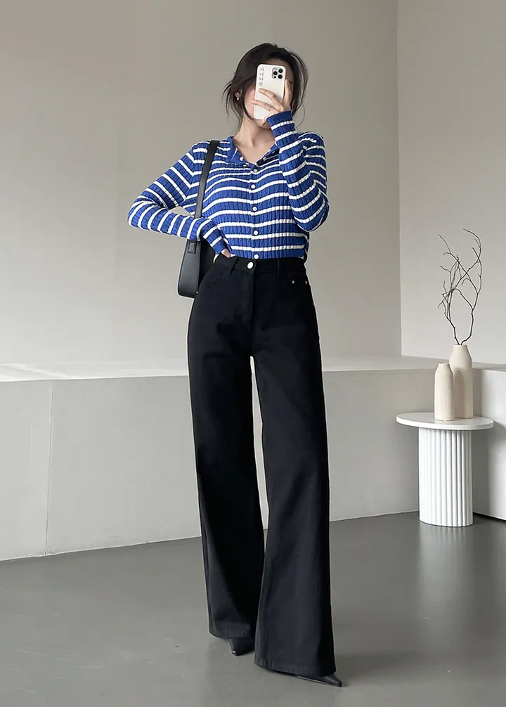 [데일리템💛/쫀쫀스판] 가나다란 리버 스트라이프 단가라 케이블 꽈배기 니트 가디건 4color 상세 이미지 20