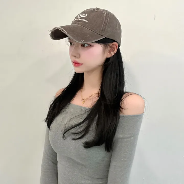 [🧢+팔찌+안경+캡가드증정❤/묶음할인✨] 캐피튜드 빈티지 리퍼 이파워 프리젠츠 볼캡 - 연예인핏 데일리 남녀공용 소두핏 레트로 소두핏 대두커버 연예인 아이돌 사계절 커플 모자 상세 이미지 77