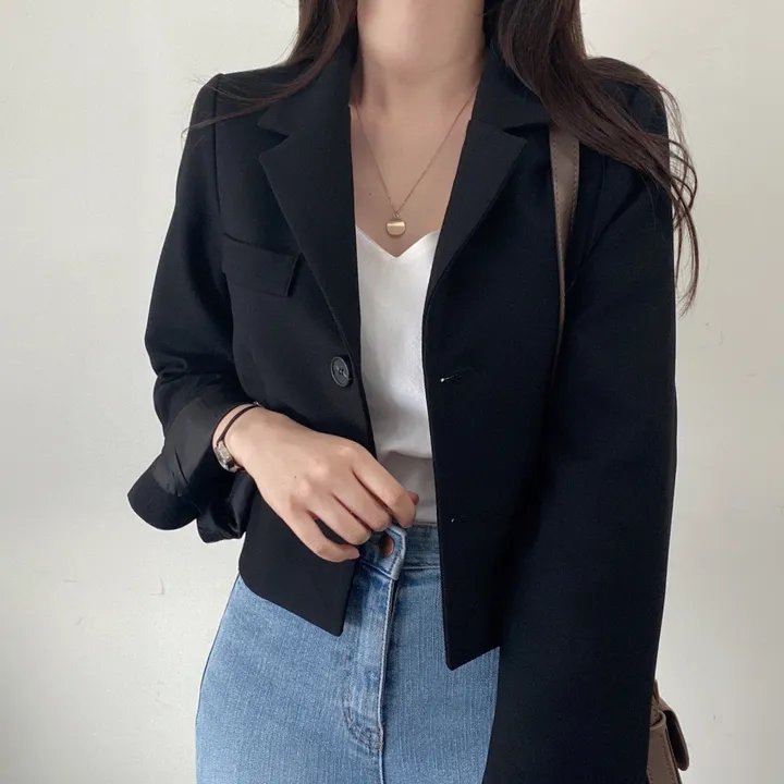 봄자켓🌷(백화점퀄) 어텀 메이비 소매트임 숏 자켓 상세 이미지 39