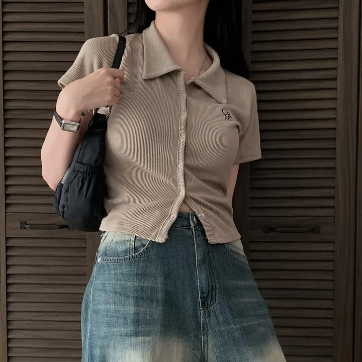 [드디어반팔출시!!/아이보리 당일출고🎉] 자체제작 #크치Made 반팔 ver. 웨하스 슬림핏 카라 골지 반팔 니트 가디건 - cd 상세 이미지 66