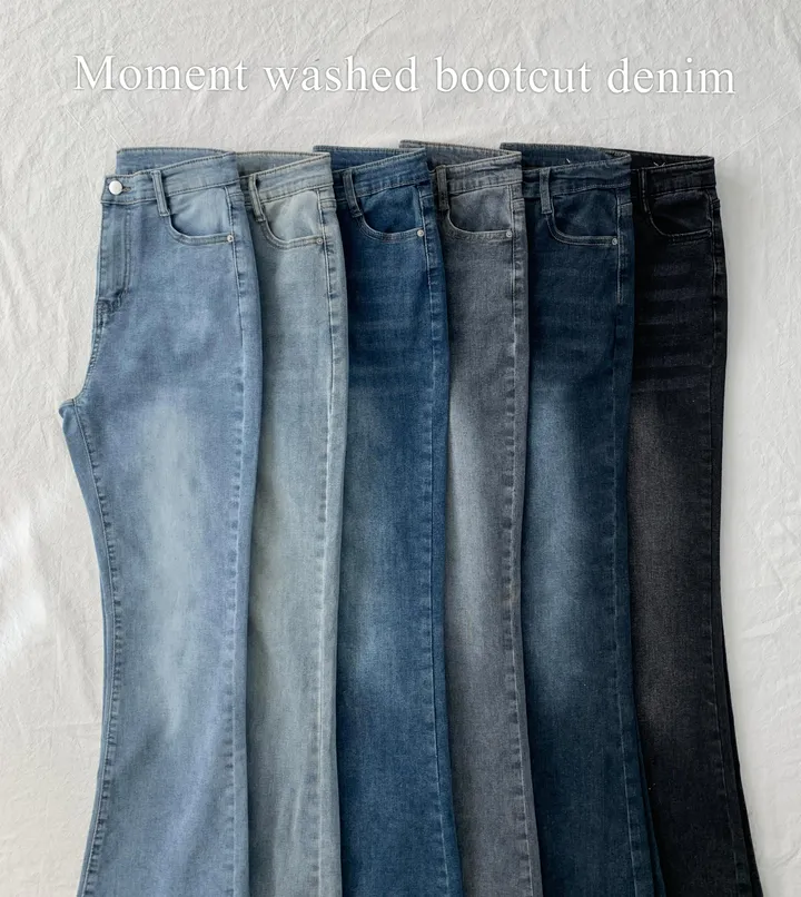 [인생핏🖤/기장선택/~XL] 모먼트 빈티지 스톤 워싱 하이웨스트 부츠컷 스판 데님 팬츠 키작녀 키큰녀 빅사이즈 청바지 상세 이미지 43