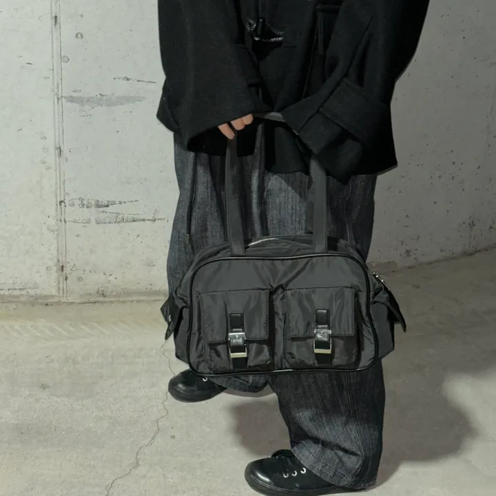 Unique pocket custom bag 나일론 포켓 데일리 숄더백 커스텀 가방 (2col,Black,Grey) 상세 이미지 11