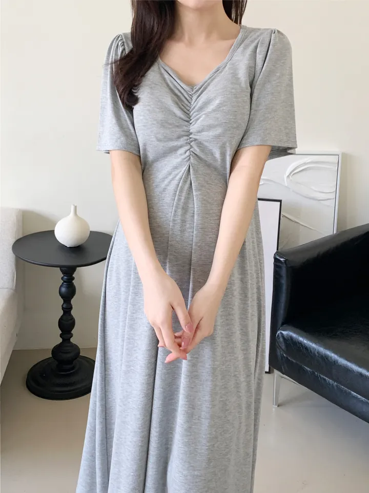 자체제작 세실리아 캡내장 반팔 임산부원피스 상세 이미지 36