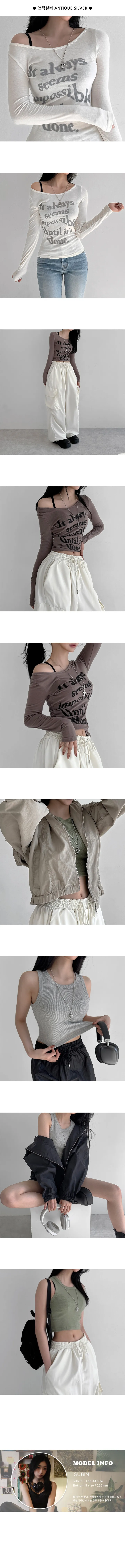 [빈티지✨/y2k] 볼드 체인 앤틱 십자가 네크리스, 빈티지 실버 롱 목걸이💎 상세 이미지 4