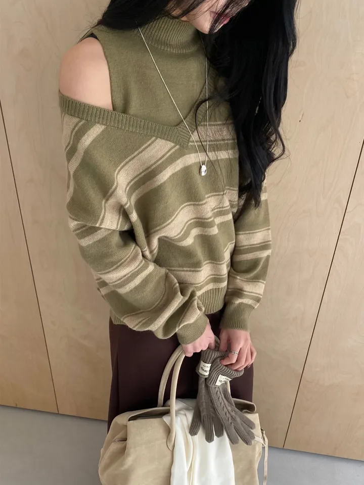 민소매 모델 착용 이미지-S1L64