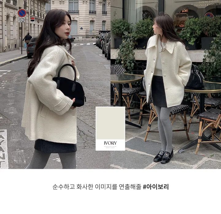 [자체제작/1만장돌파!/S-XL]버던 울 하프 코트 (출근룩/하객룩/데일리룩/겨울아우터/겨울코트) 상세 이미지 16