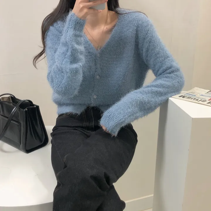 [여리핏/7color] 포근 솔잎 니트 가디건 상세 이미지 36