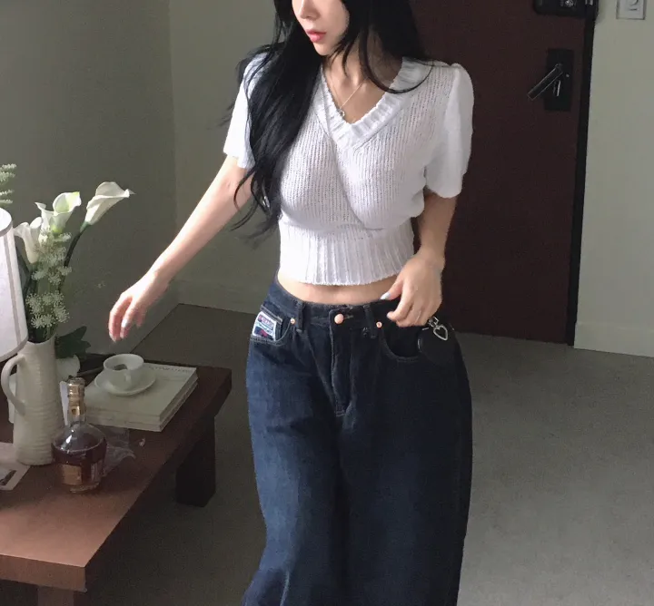 [유니크패치point❤/핏,워싱보장] s/s 시그니쳐 유니크 패치 와이드 데님 팬츠 상세 이미지 9