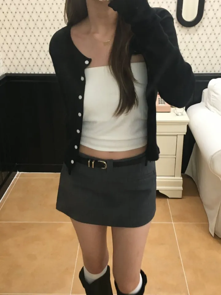 빈티지 딸기 가디건 레드,아이보리, 블랙 [가디건/디테일/빈티지/여름코디/코디추천/데일리/대학생/캐주얼/y2k] 상세 이미지 24