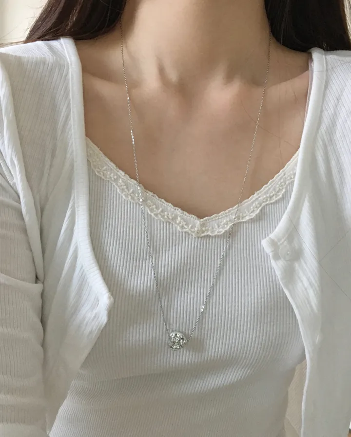 [신상할인]짜글이 하트 롱 목걸이 상세 이미지 7