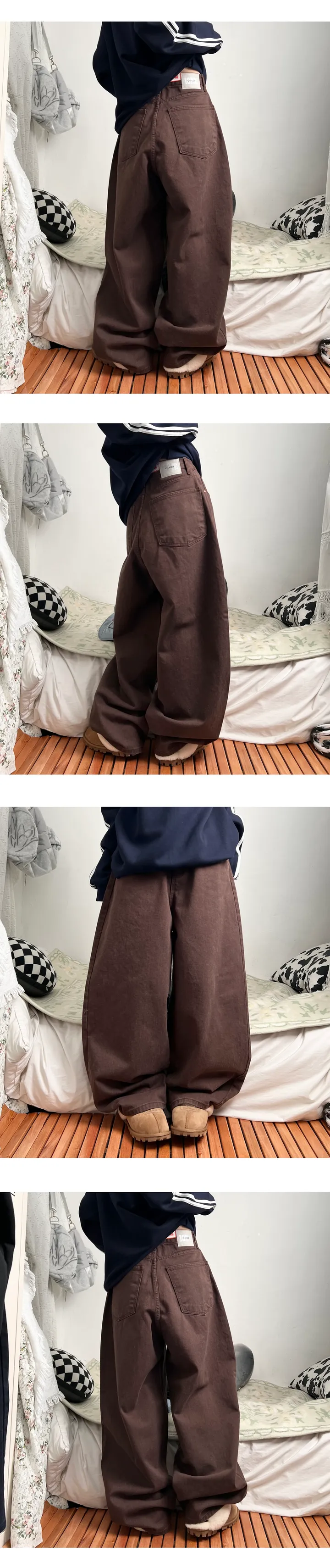 mega twill cotton wide pants 상세 이미지 8