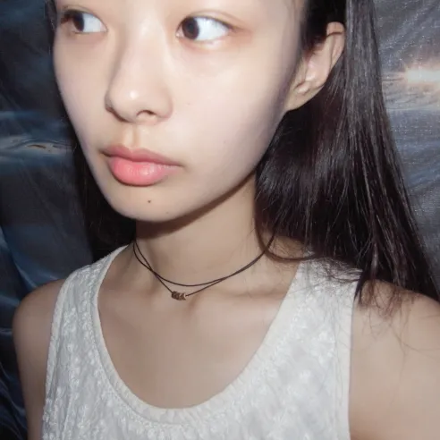심플 우드 비즈 두 줄 초커 목걸이 상세 이미지 4