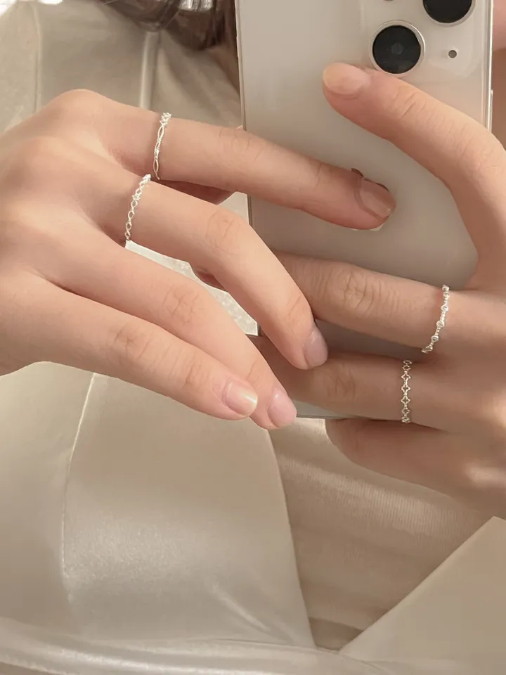 [5type]925실버 로사 네잎클로버 레이스 실반지 기획 모음전(one color) 상세 이미지 7