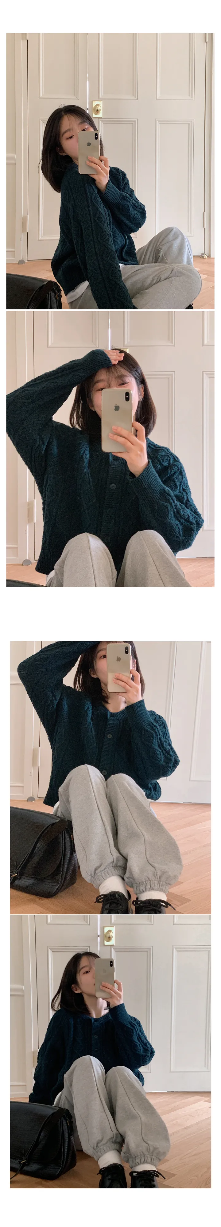🚀당일발송🚀[landmade/울70]휘낭시에 케이블 어텀 니트 가디건 (4color) 상세 이미지 21