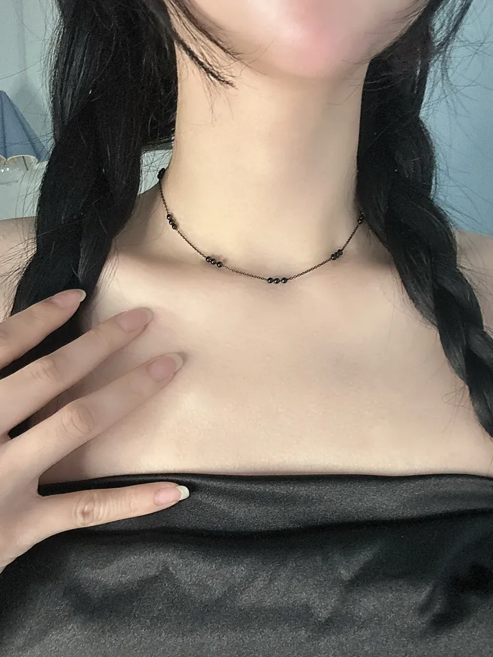 [*made*/1+1할인] 봄맞이할인!! 노알러지 도트 써지컬 스틸 초커 우정 데일리 휴양지 키치 심플 목걸이 상세 이미지 4