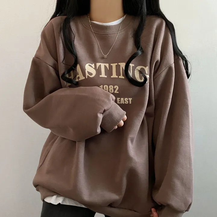 [데일리/기모] 헤이스팅 레터링 오버핏 맨투맨 상세 이미지 10