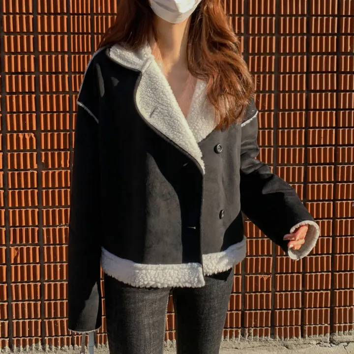 [심쿵핏/털빠짐X] 따뜻 도톰 파스텔 루즈핏 앙고라 모헤어 크롭 브이넥 벌룬 소매 깃털 퍼 니트 가디건 상세 이미지 73
