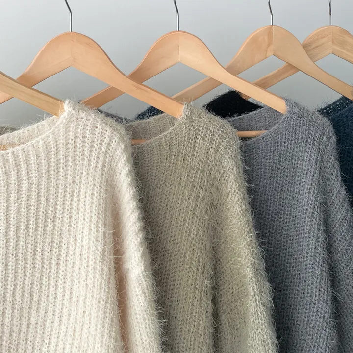 Pine leaf boat nect crop knit 상세 이미지 37