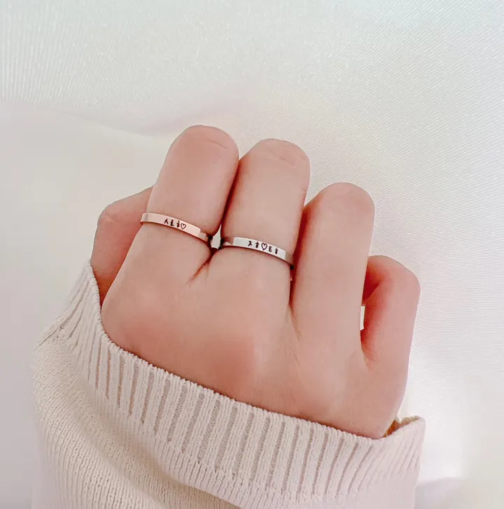 [안쪽각인] skin각인반지 써지컬 각인 이니셜 반지 상세 이미지 4