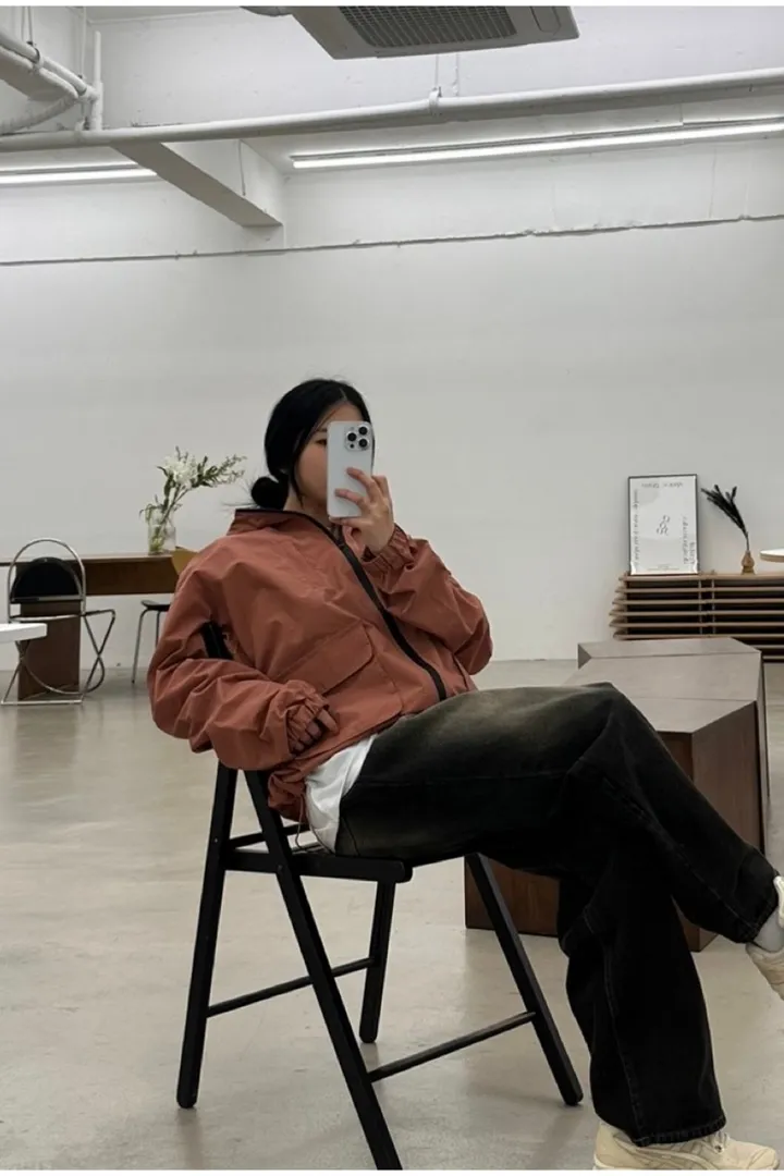 [남여공용/봄,가을/오버핏]  4포켓 후드 바람막이 상세 이미지 13