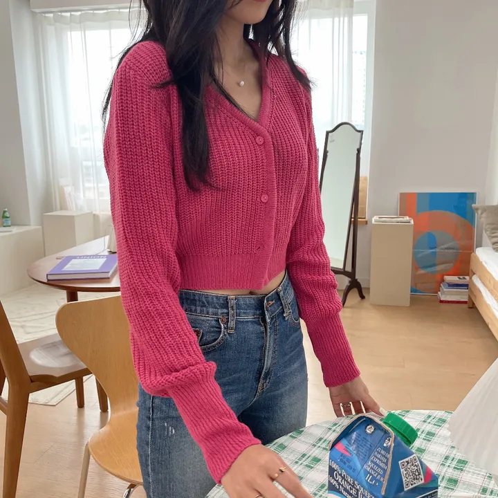 [best가디건✨]루나 하찌 크롭 브이넥 가디건 상세 이미지 30