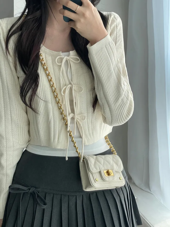 [주문폭주🤍/리본포인트!]  💘남심 저격해버릴 리스 쓰리리본 가디건 상세 이미지 18