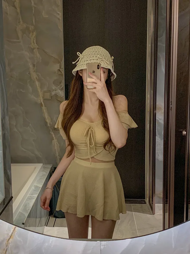 [러블리무드🎀소두핏] 벙거지 버킷햇 꽈배기 그물 뜨개 니트 짜임 모자 봄 여름 휴양지룩 휴가룩 여행룩 3COL 상세 이미지 44