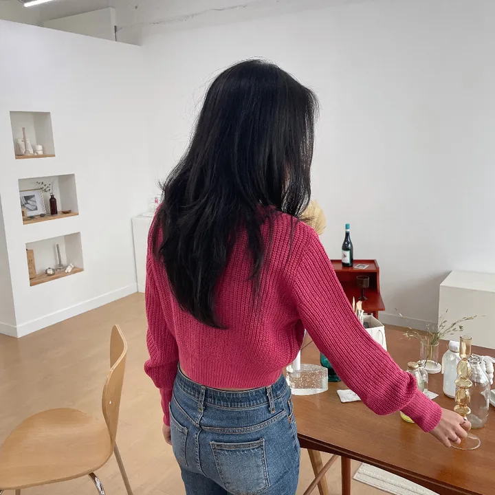 [best가디건✨]루나 하찌 크롭 브이넥 가디건 상세 이미지 27