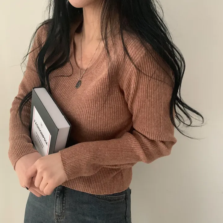 [기본 이너템] 날씬해보이는, 라운드 골지니트 ;5col 상세 이미지 37