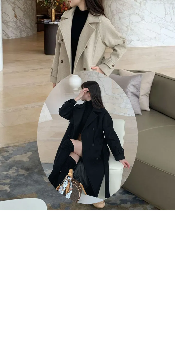 [겨울신상✨] 그란데 롱코트 / 겨울코트 가을코트 벨트코트 핸드메이드 코트 떡볶이코트 더블코트 울코트 모직코트 하프코트 숏코트 롱패딩 숏패딩 밍크 패딩 밍크코트 겨울자켓 후드코트 무스탕 조끼 패딩 레이어드 오버핏 기모 숄코트 퍼코트 케이프코트 하객룩 퍼자켓 상세 이미지 1