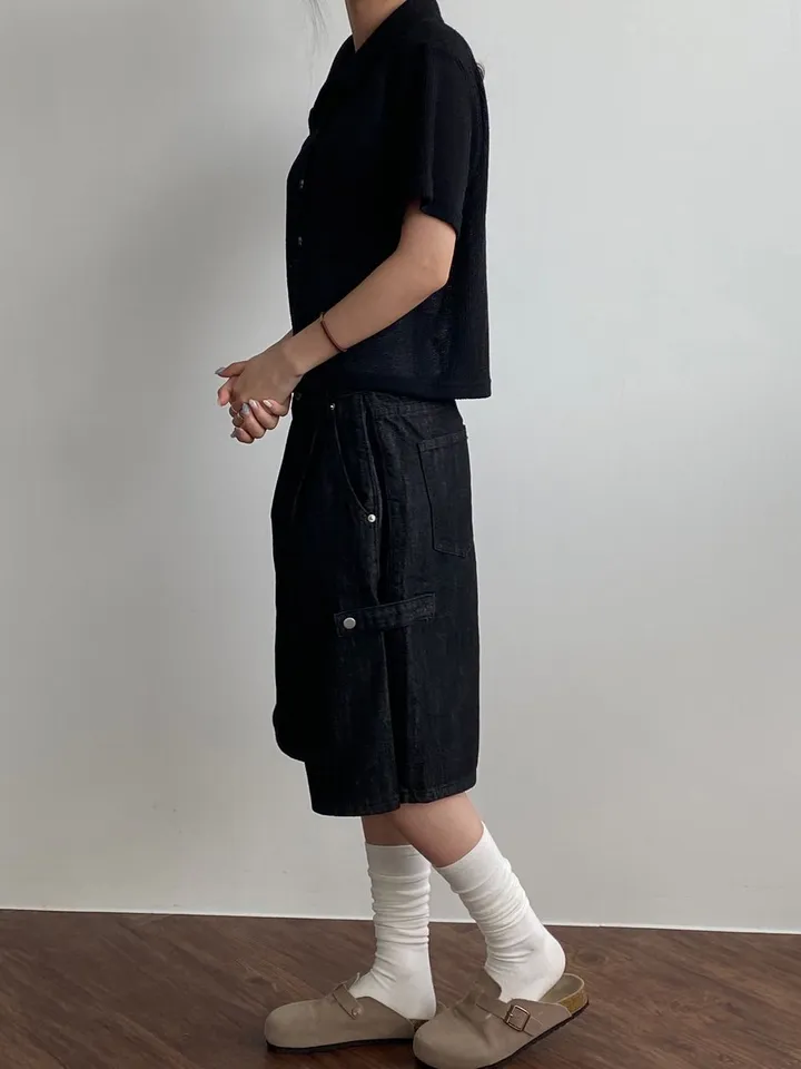 [MD PICK❗️/강력추천]비죠 패치 생지 버뮤다 팬츠 ( 2 color ) 상세 이미지 20