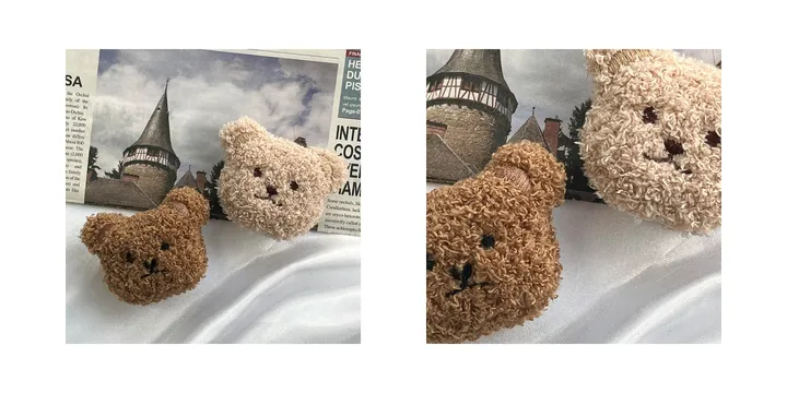 🐻[ 아이폰16 입고] 뽀글 베이지 브라운 베어 스마트톡 아이폰 케이스 세트 상세 이미지 6