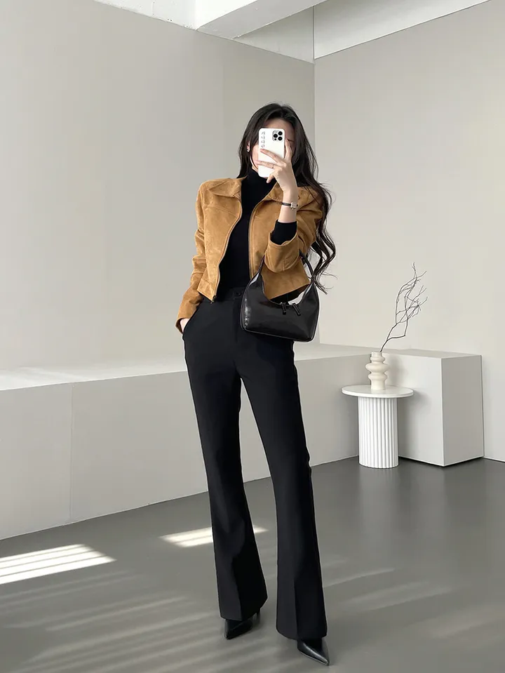 [만능코디템/히든밴딩🖤] 가나다란 엣지 3단 기장 오피스룩 쫀쫀 스판 하이웨스트 부츠컷 슬랙스 5color 상세 이미지 8