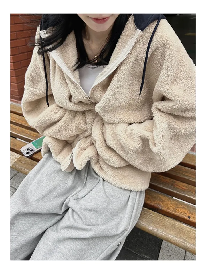 [당일배송][양털/뽀글이]후드 플리스 투웨이 겨울 따뜻한 데일리 점퍼 3color 묶음할인중 상세 이미지 55